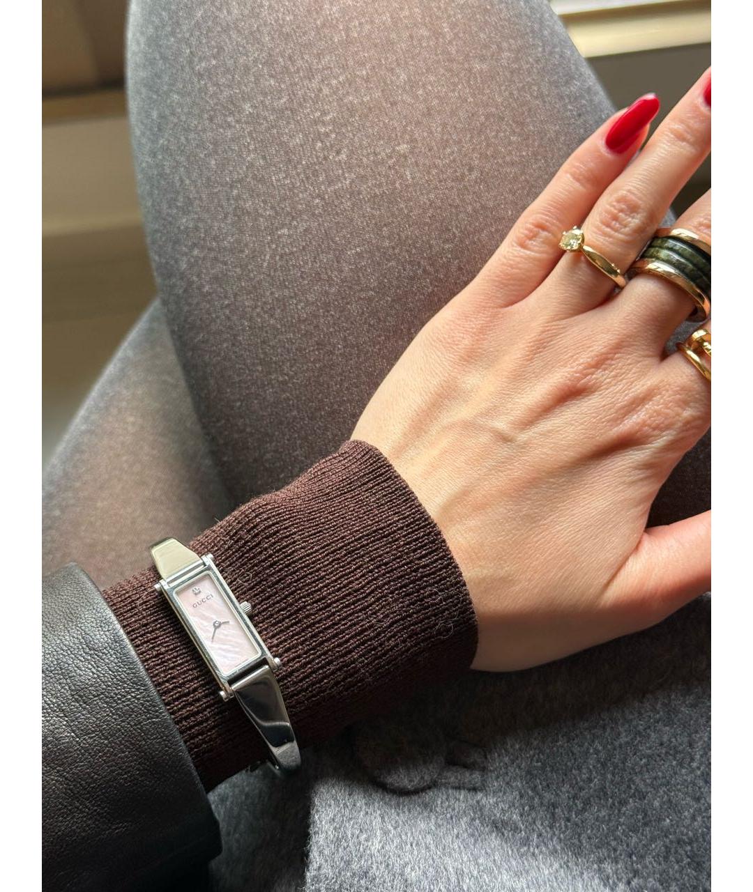 GUCCI Серебряные часы, фото 5