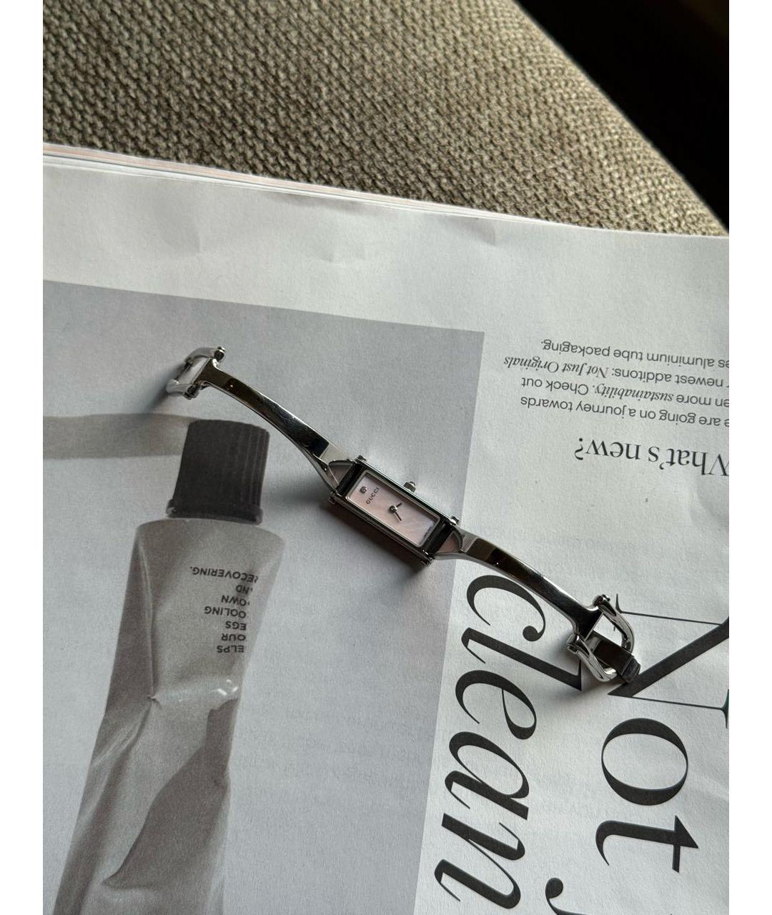 GUCCI Серебряные часы, фото 6