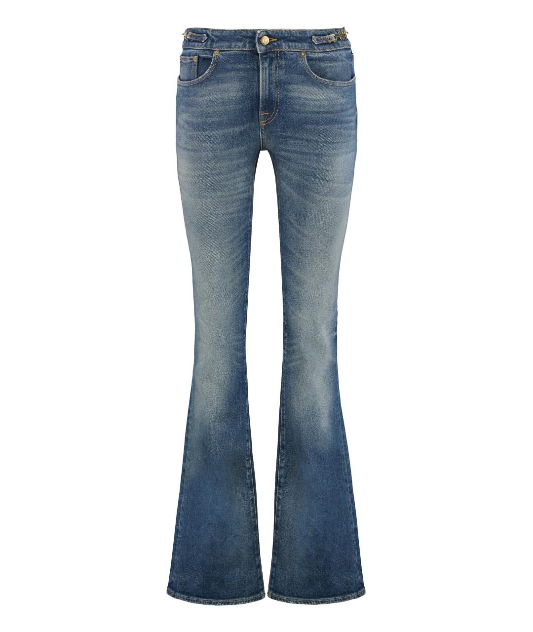 GOLDEN GOOSE DELUXE BRAND Синие хлопковые джинсы клеш, фото 1