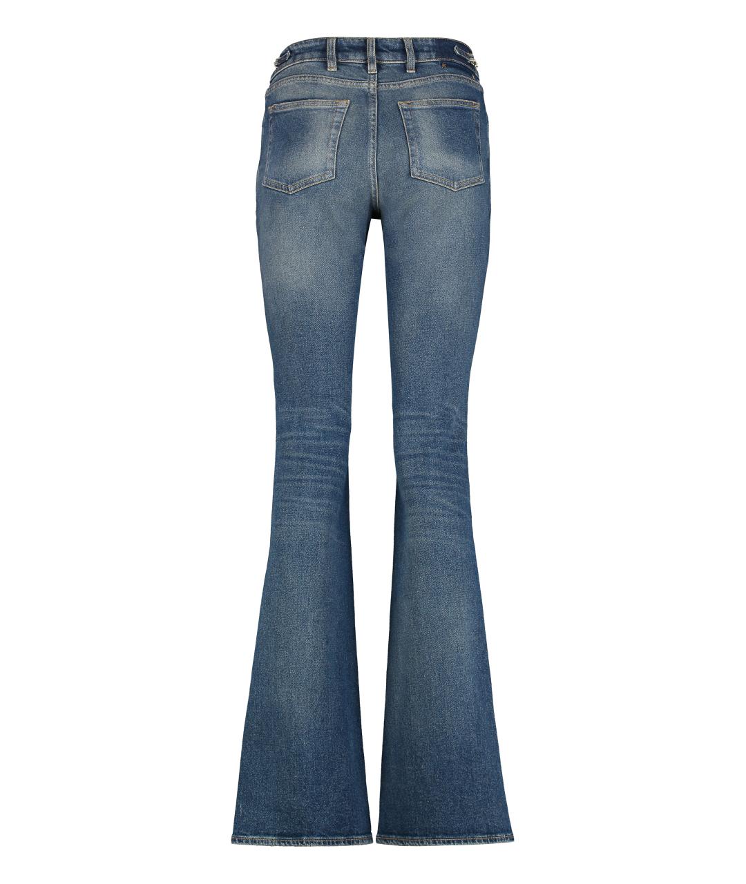 GOLDEN GOOSE DELUXE BRAND Синие хлопковые джинсы клеш, фото 2