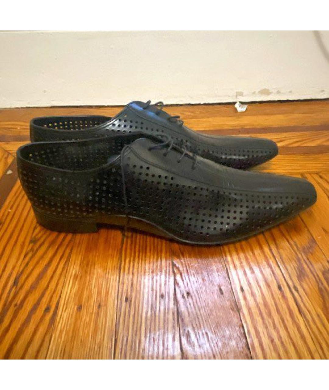 PRADA Черные кожаные брогги и оксфорды, фото 9