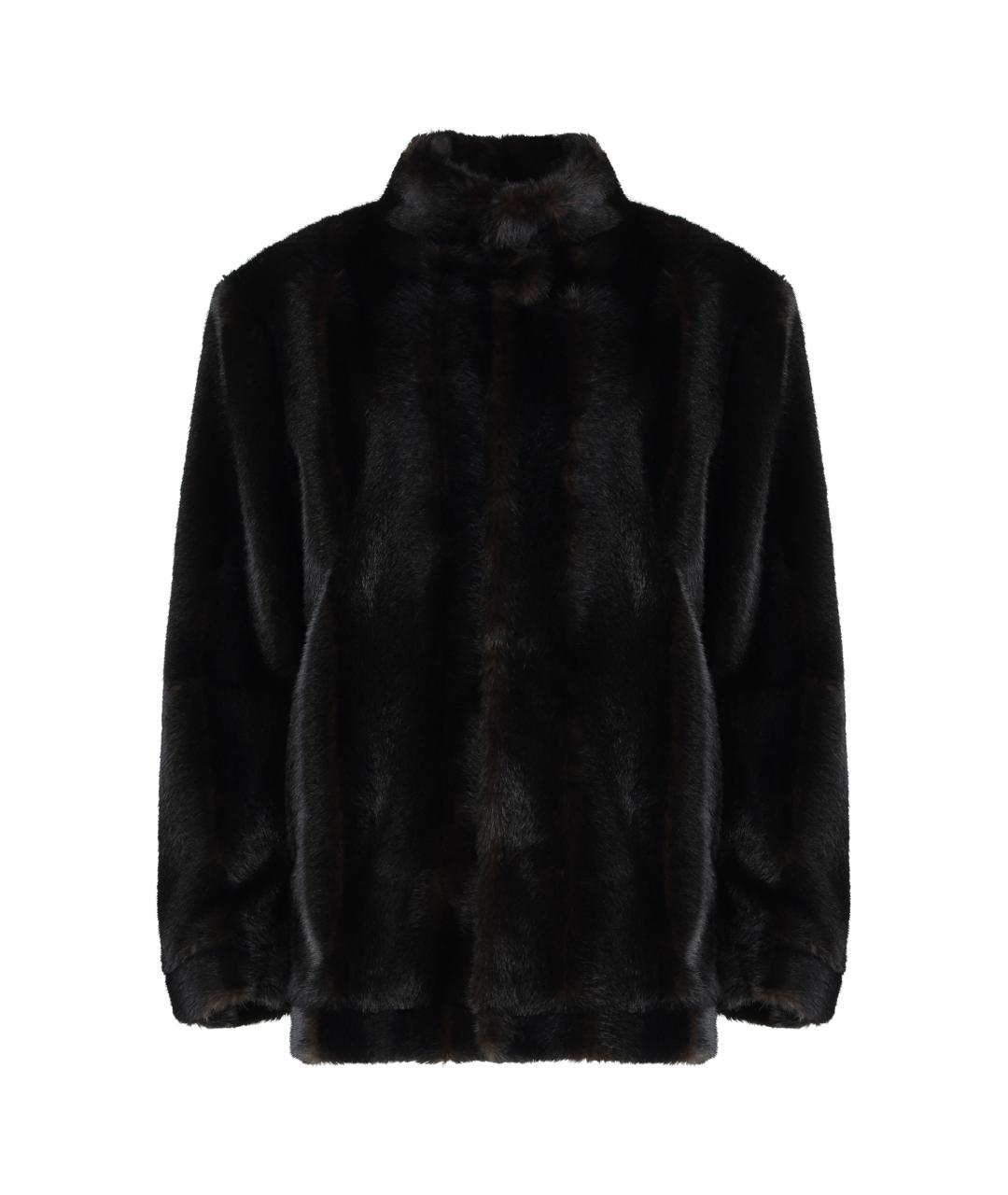 MM6 MAISON MARGIELA Коричневая полиэстеровая дубленка, фото 1