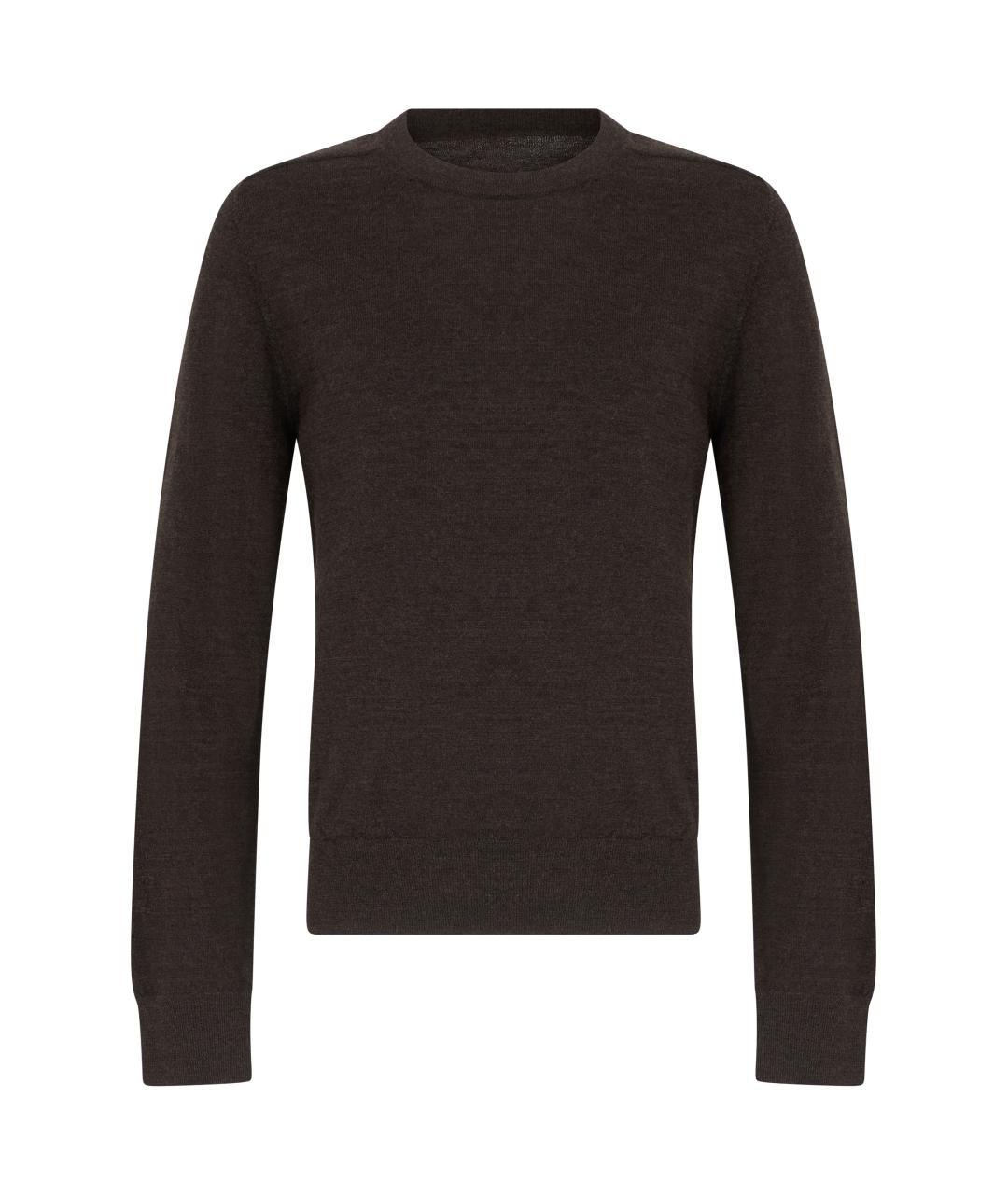 MAISON MARGIELA Коричневый шерстяной джемпер / свитер, фото 1