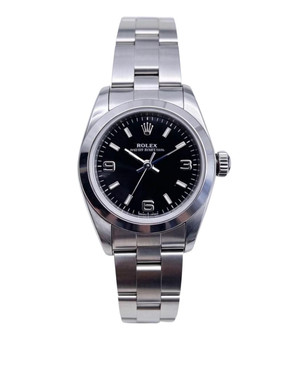 ROLEX Черные металлические часы, фото 1