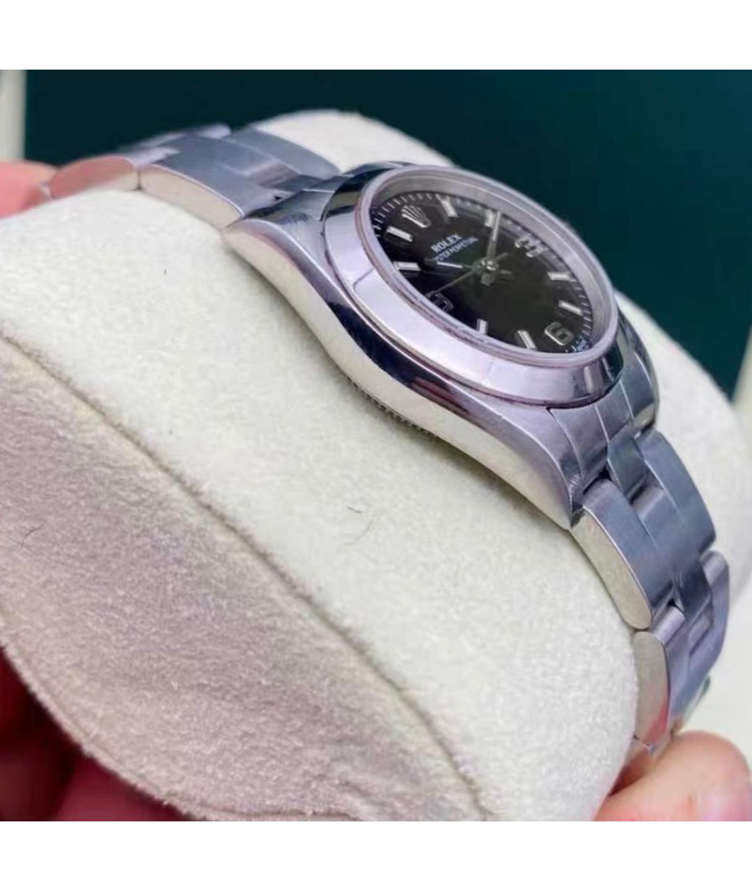 ROLEX Черные металлические часы, фото 3