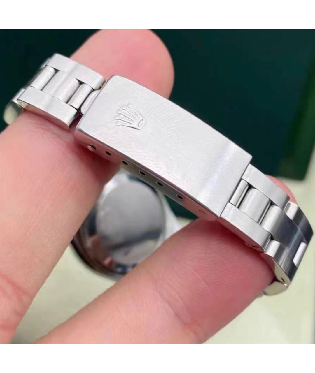 ROLEX Черные металлические часы, фото 5