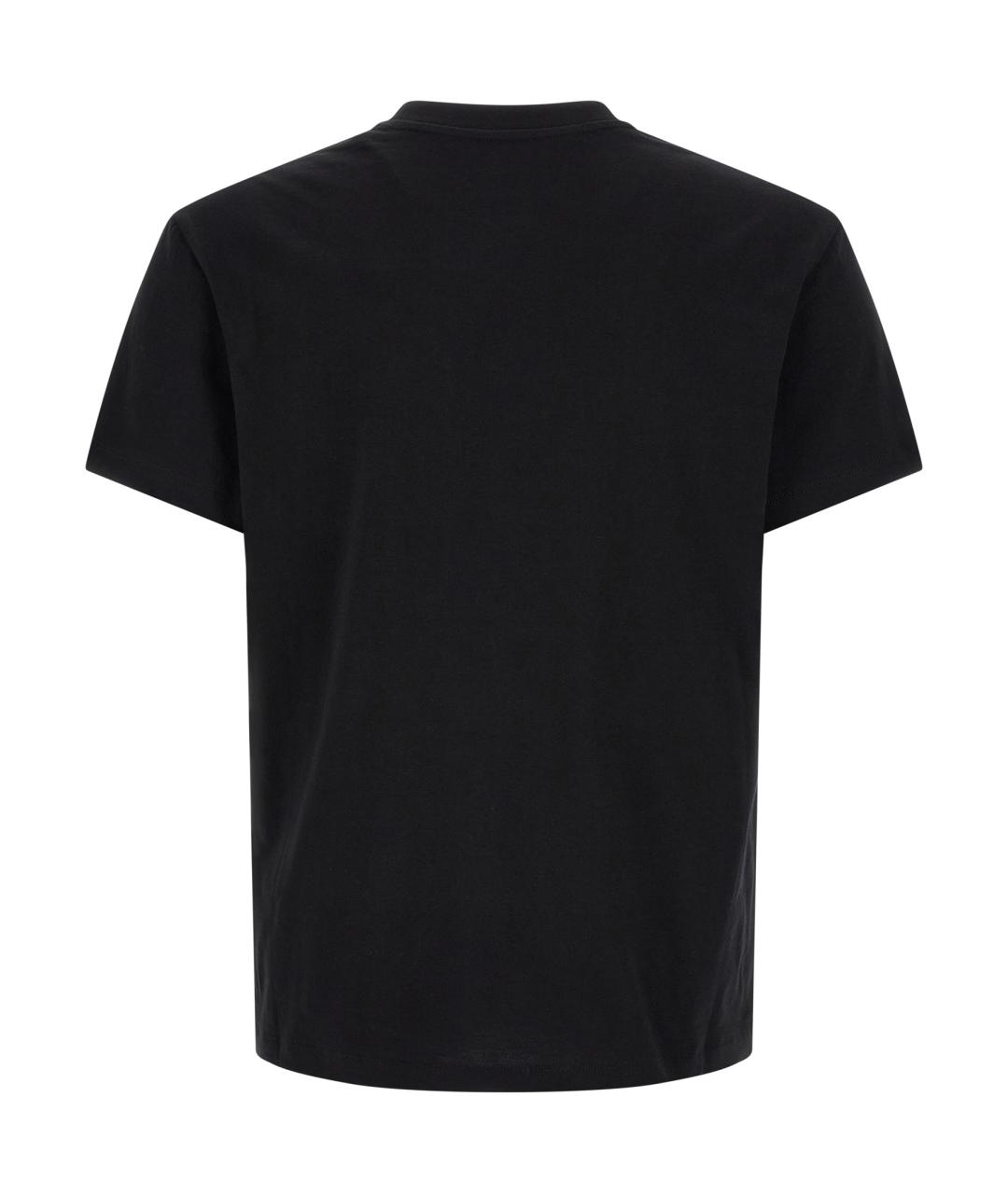 VALENTINO Черная хлопковая футболка, фото 2