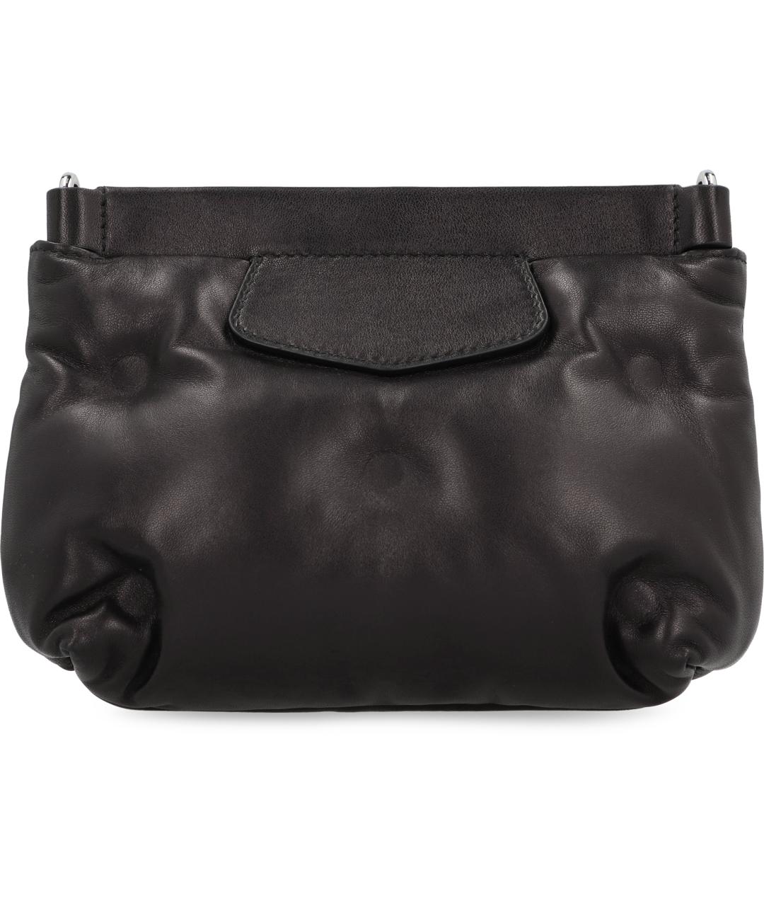 MAISON MARGIELA Черная кожаная сумка на плечо, фото 4