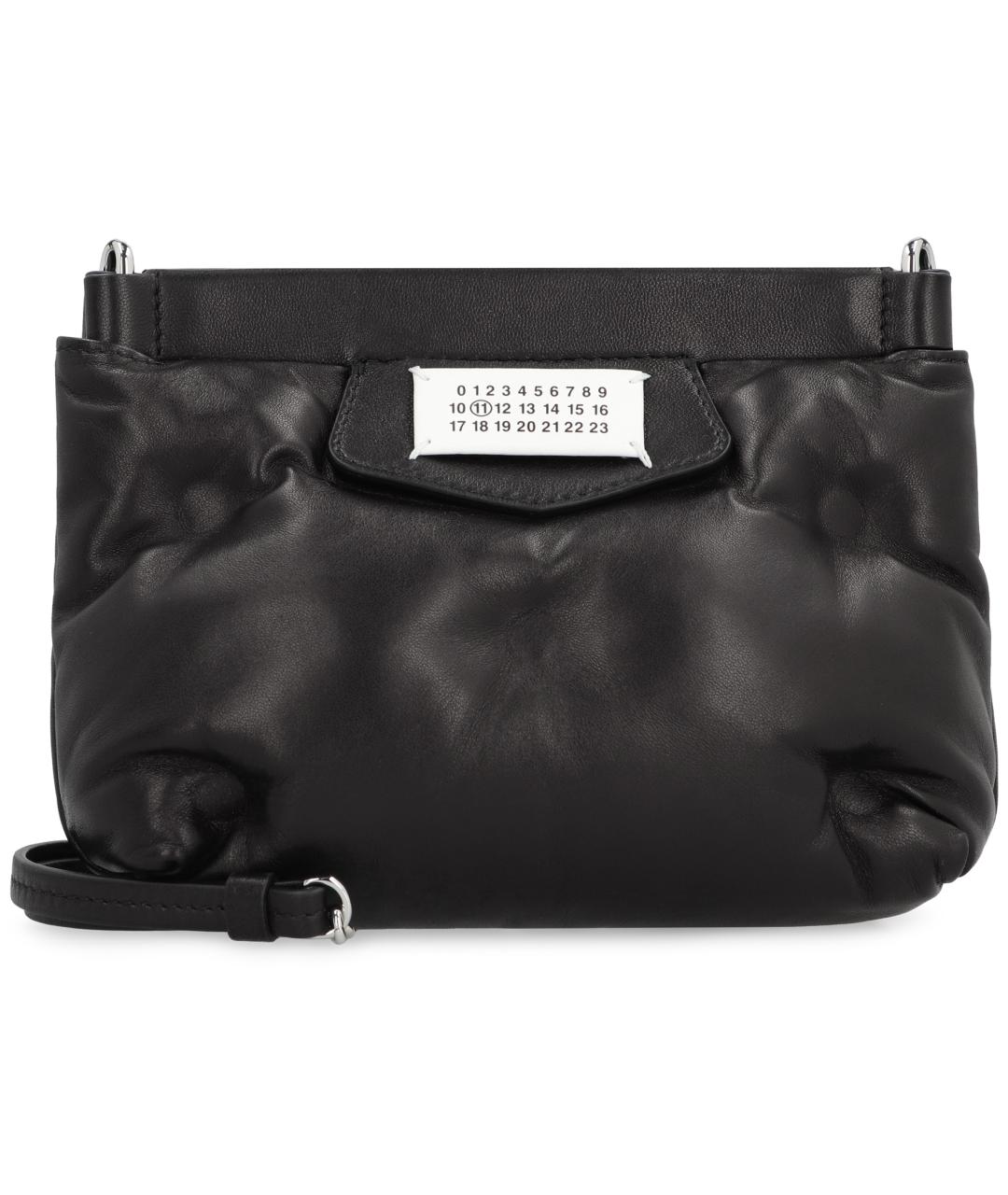 MAISON MARGIELA Черная кожаная сумка на плечо, фото 2