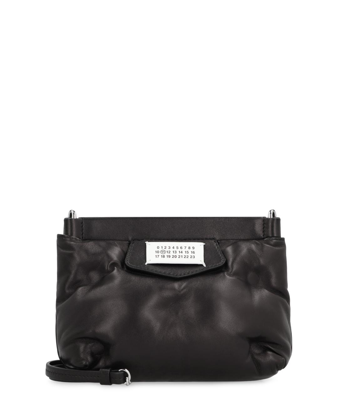 MAISON MARGIELA Черная кожаная сумка на плечо, фото 1