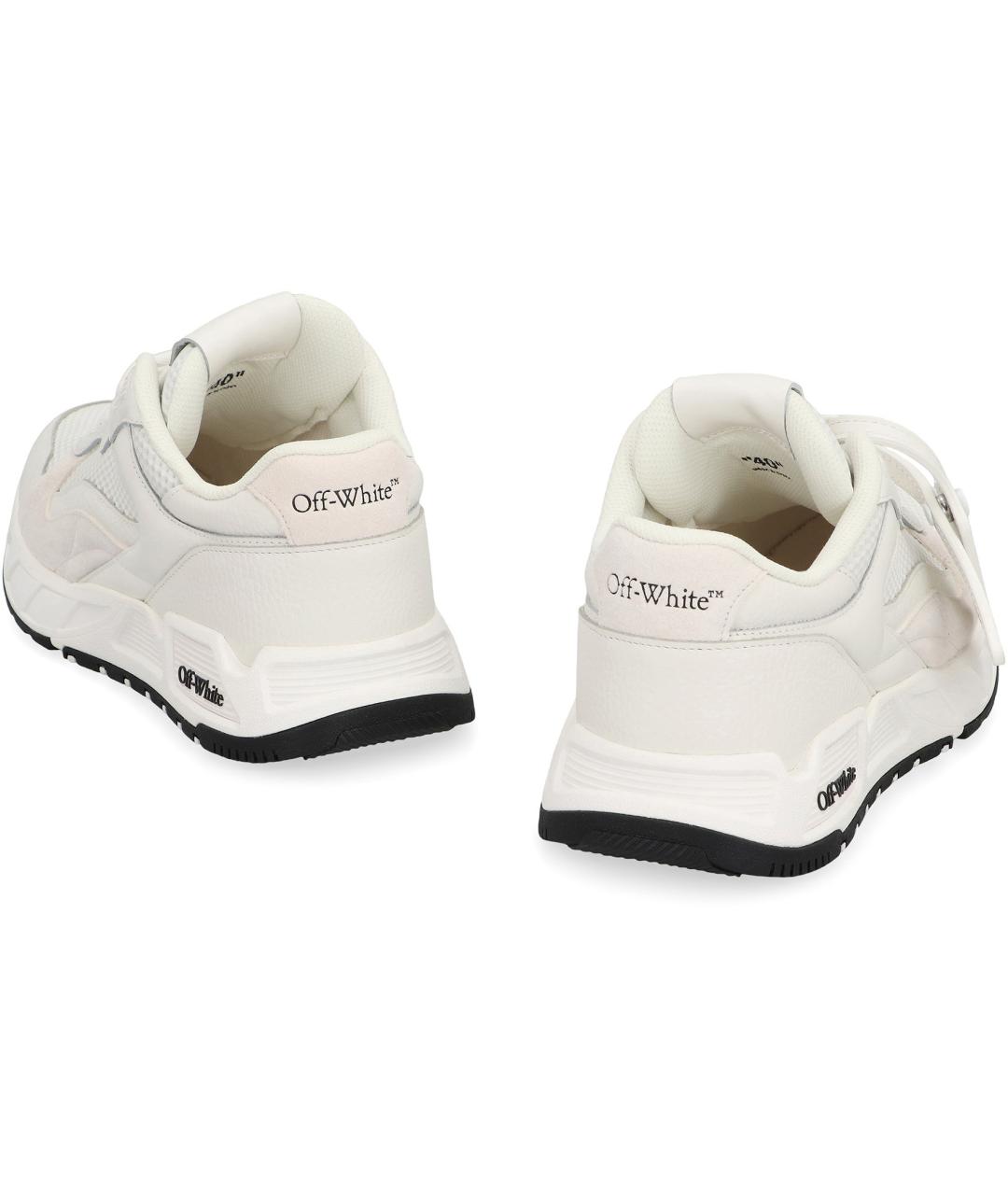 OFF-WHITE Белые кожаные кроссовки, фото 4
