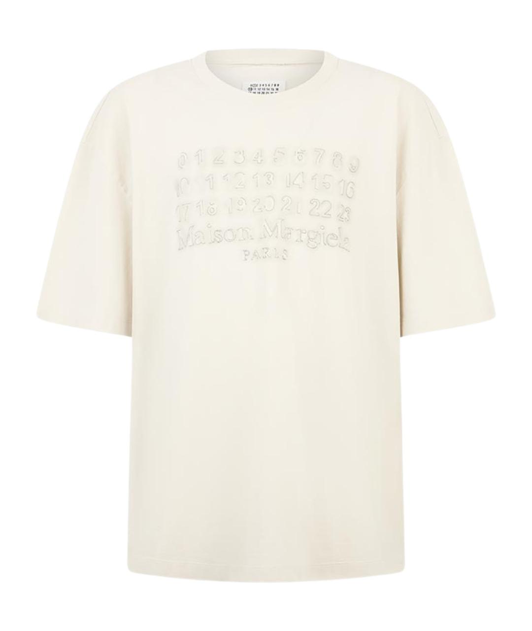 MAISON MARGIELA Бежевая хлопковая футболка, фото 1