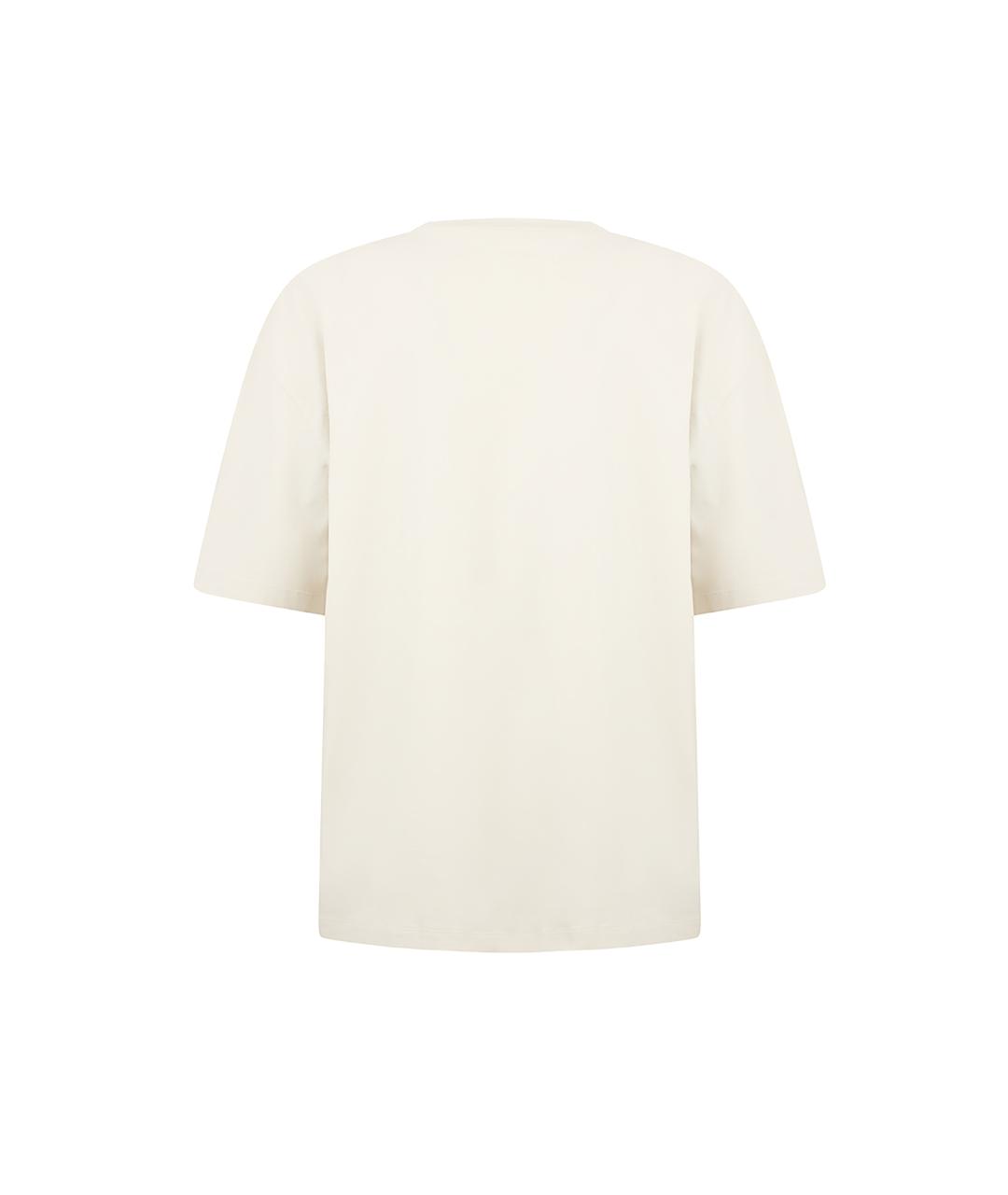 MAISON MARGIELA Бежевая хлопковая футболка, фото 2