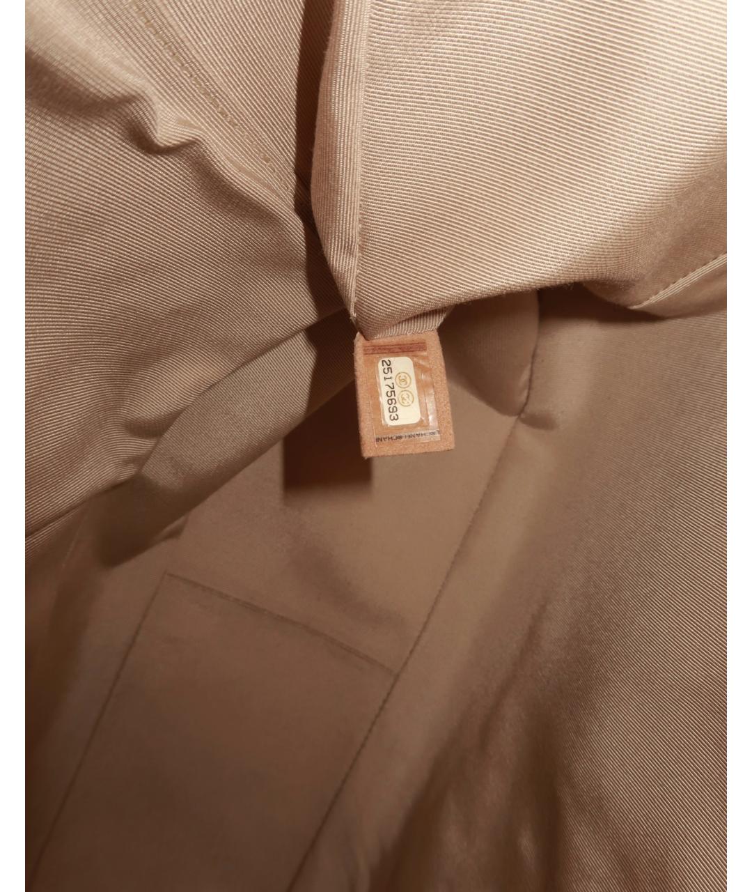 CHANEL Бежевая кожаная сумка тоут, фото 9