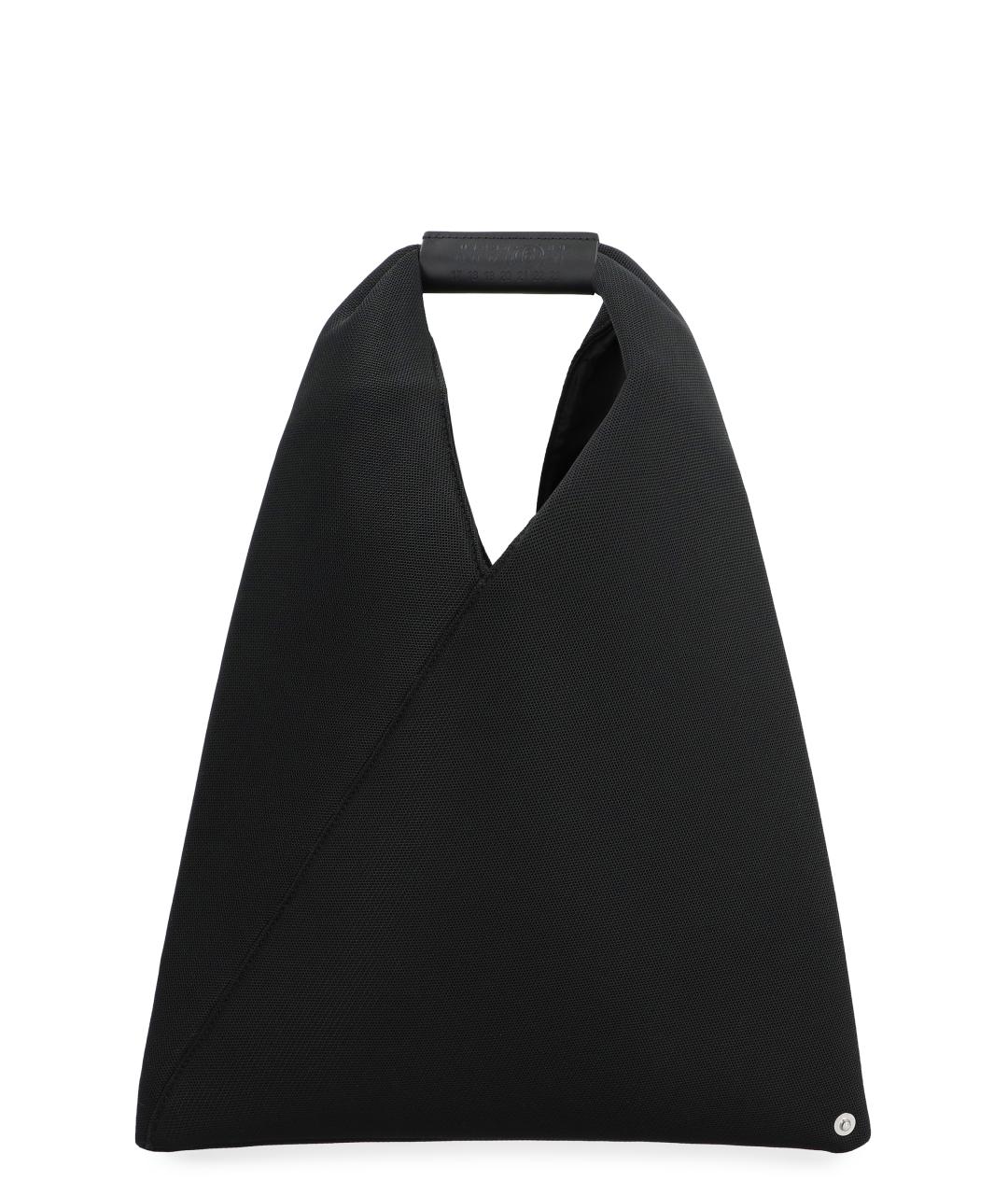 MM6 MAISON MARGIELA Черная синтетическая сумка с короткими ручками, фото 1