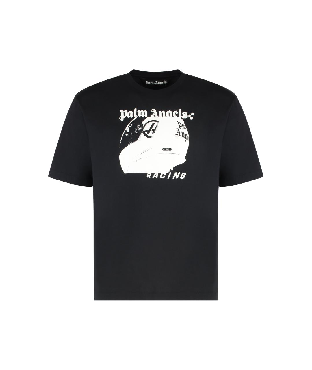 PALM ANGELS Черная хлопковая футболка, фото 1