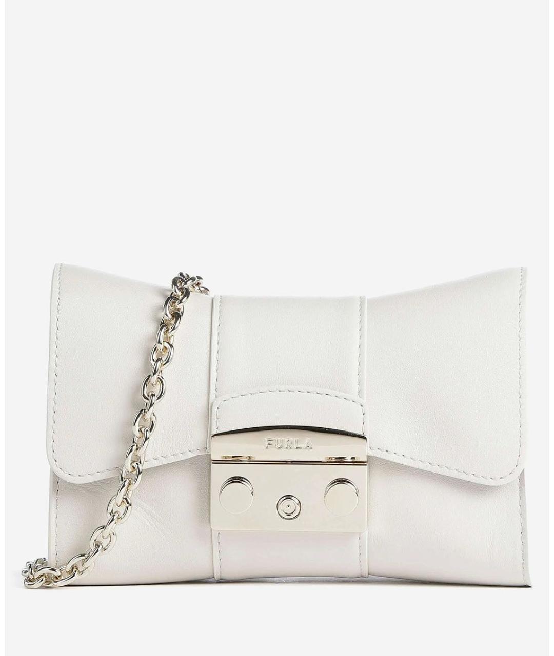 FURLA Белая кожаная сумка через плечо, фото 9