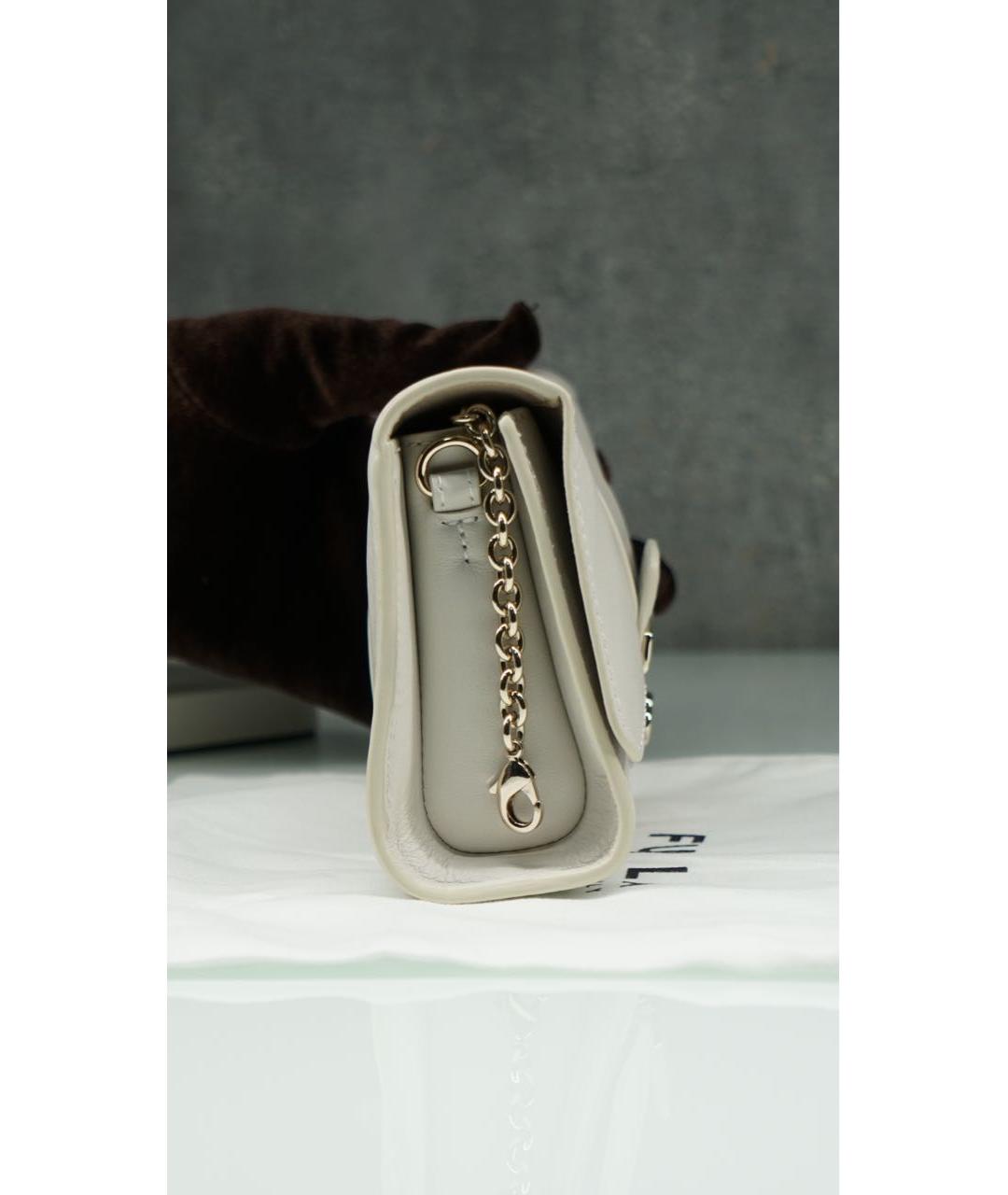 FURLA Белая кожаная сумка через плечо, фото 4