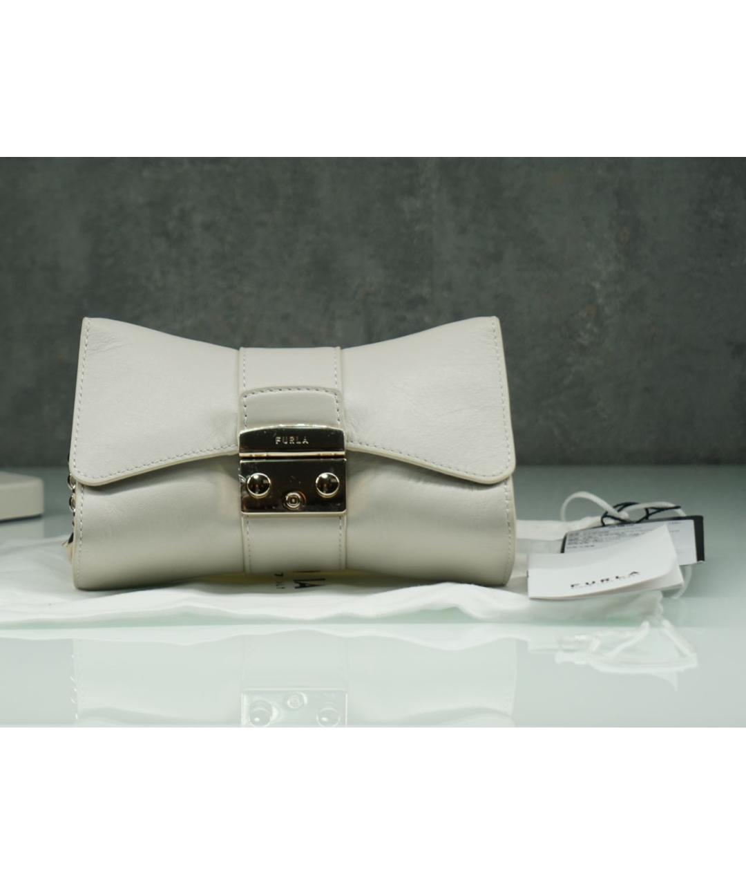FURLA Белая кожаная сумка через плечо, фото 2