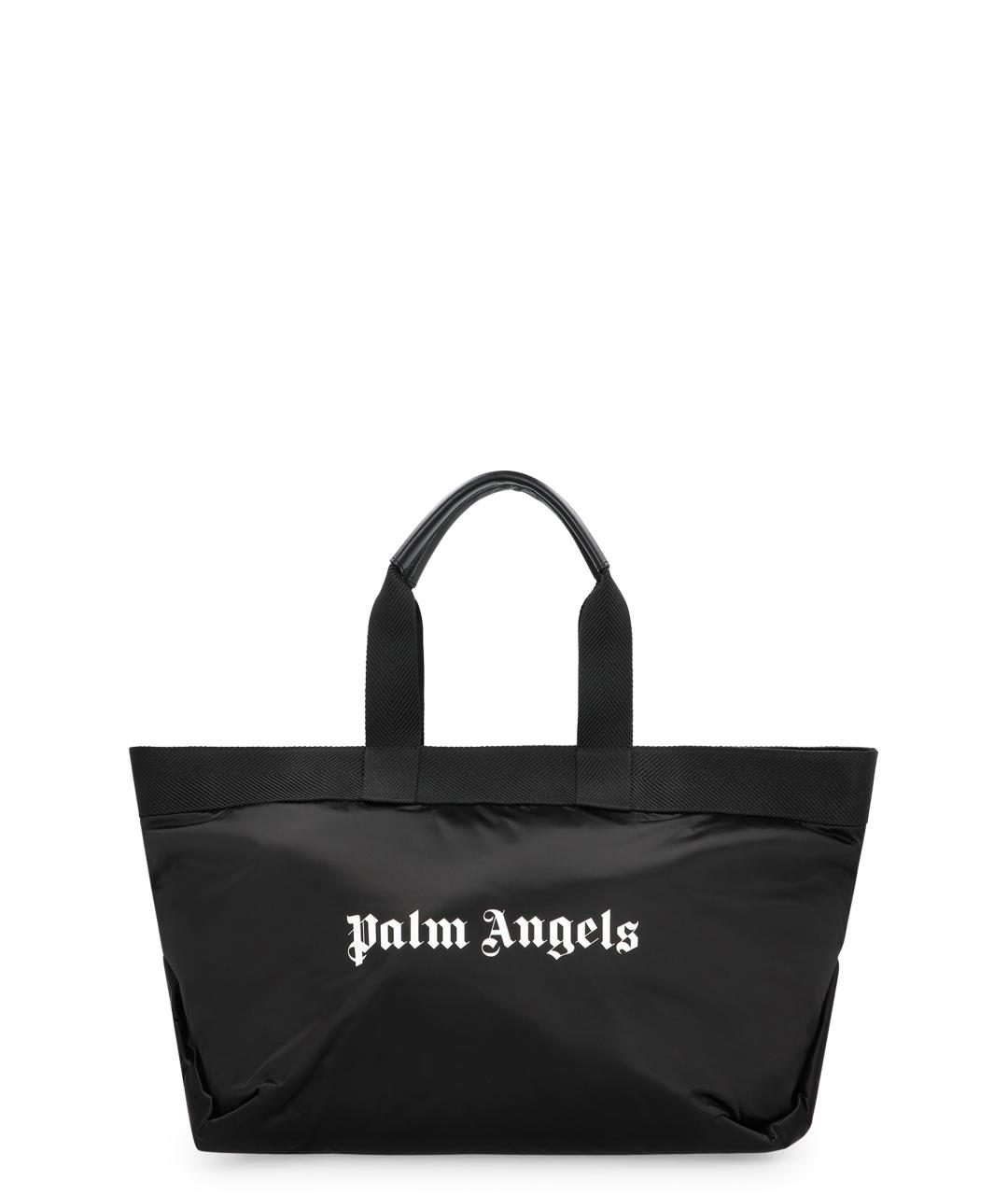 PALM ANGELS Черная синтетическая сумка тоут, фото 1