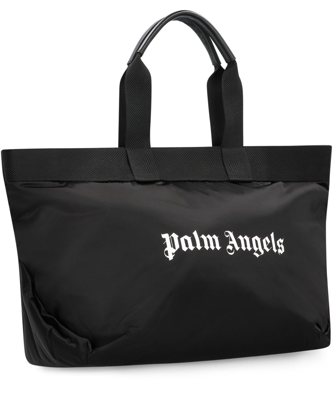 PALM ANGELS Черная синтетическая сумка тоут, фото 2