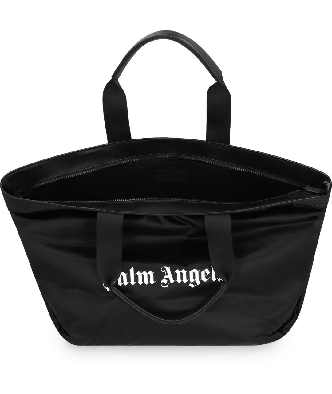 PALM ANGELS Черная синтетическая сумка тоут, фото 4