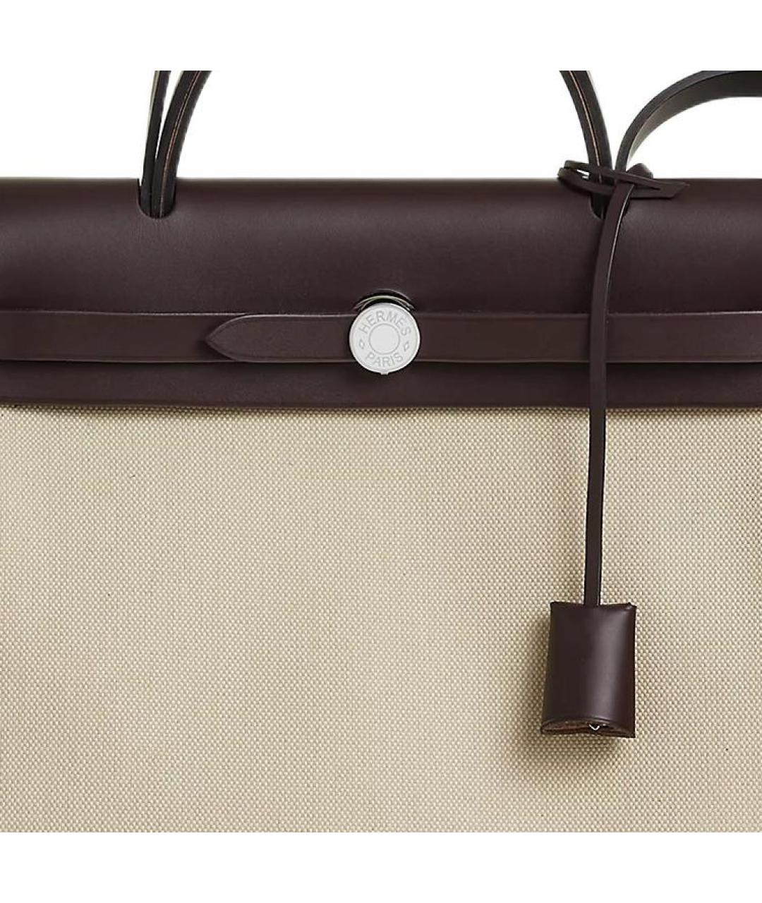 HERMES Бежевая сумка с короткими ручками, фото 4