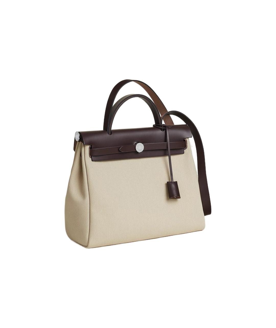 HERMES Бежевая сумка с короткими ручками, фото 2