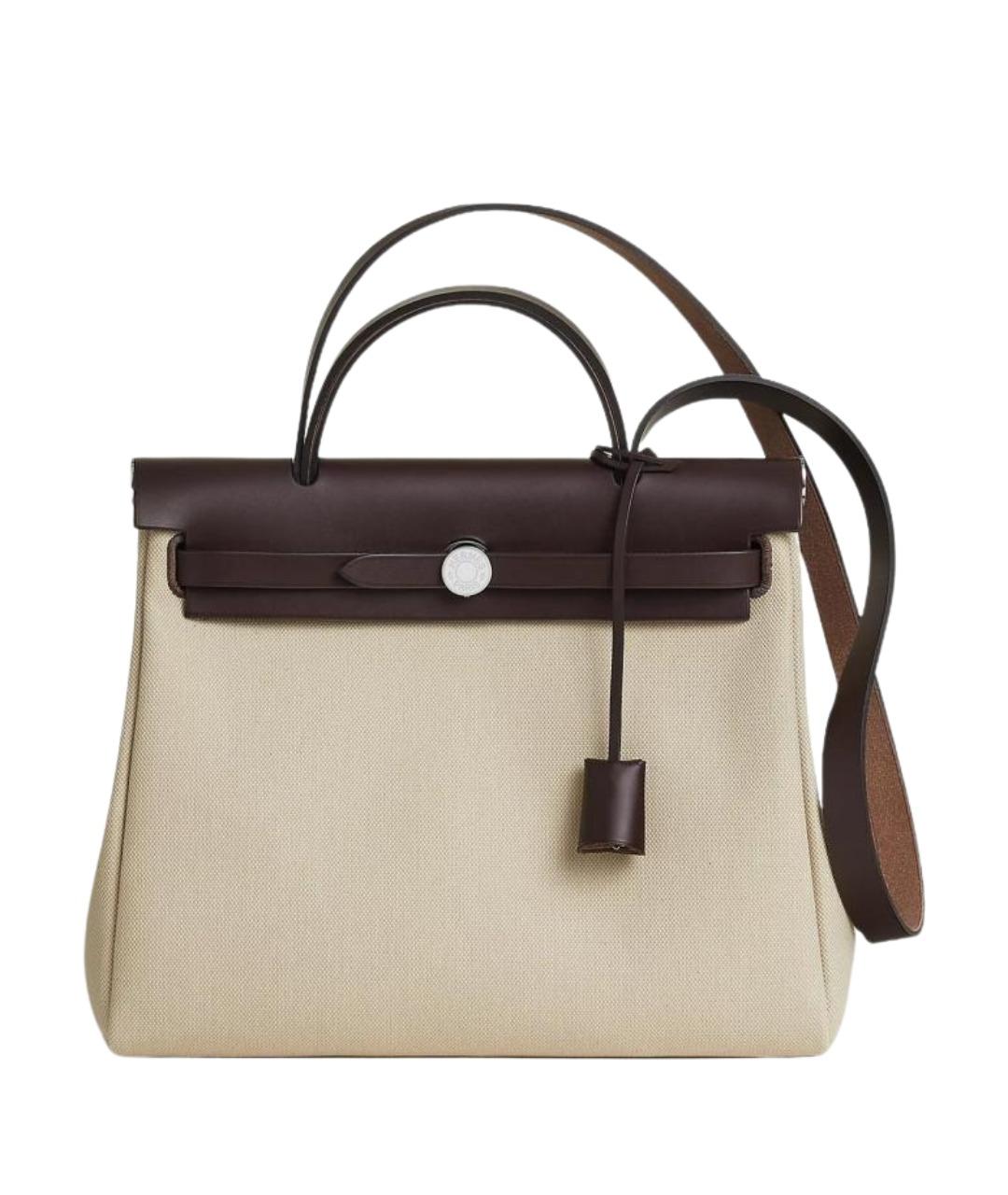 HERMES Бежевая сумка с короткими ручками, фото 1