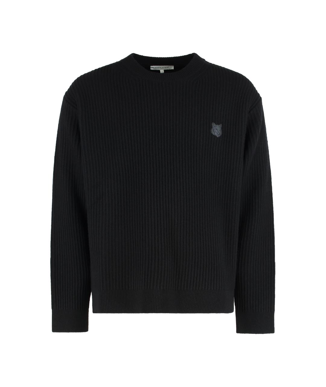 MAISON KITSUNE Черный шерстяной джемпер / свитер, фото 1