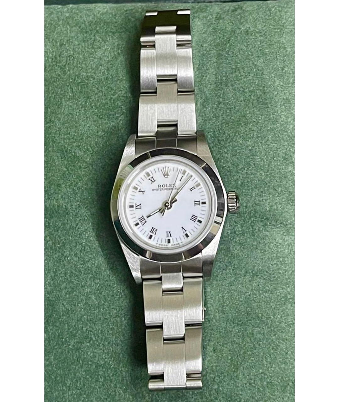 ROLEX Белые металлические часы, фото 2