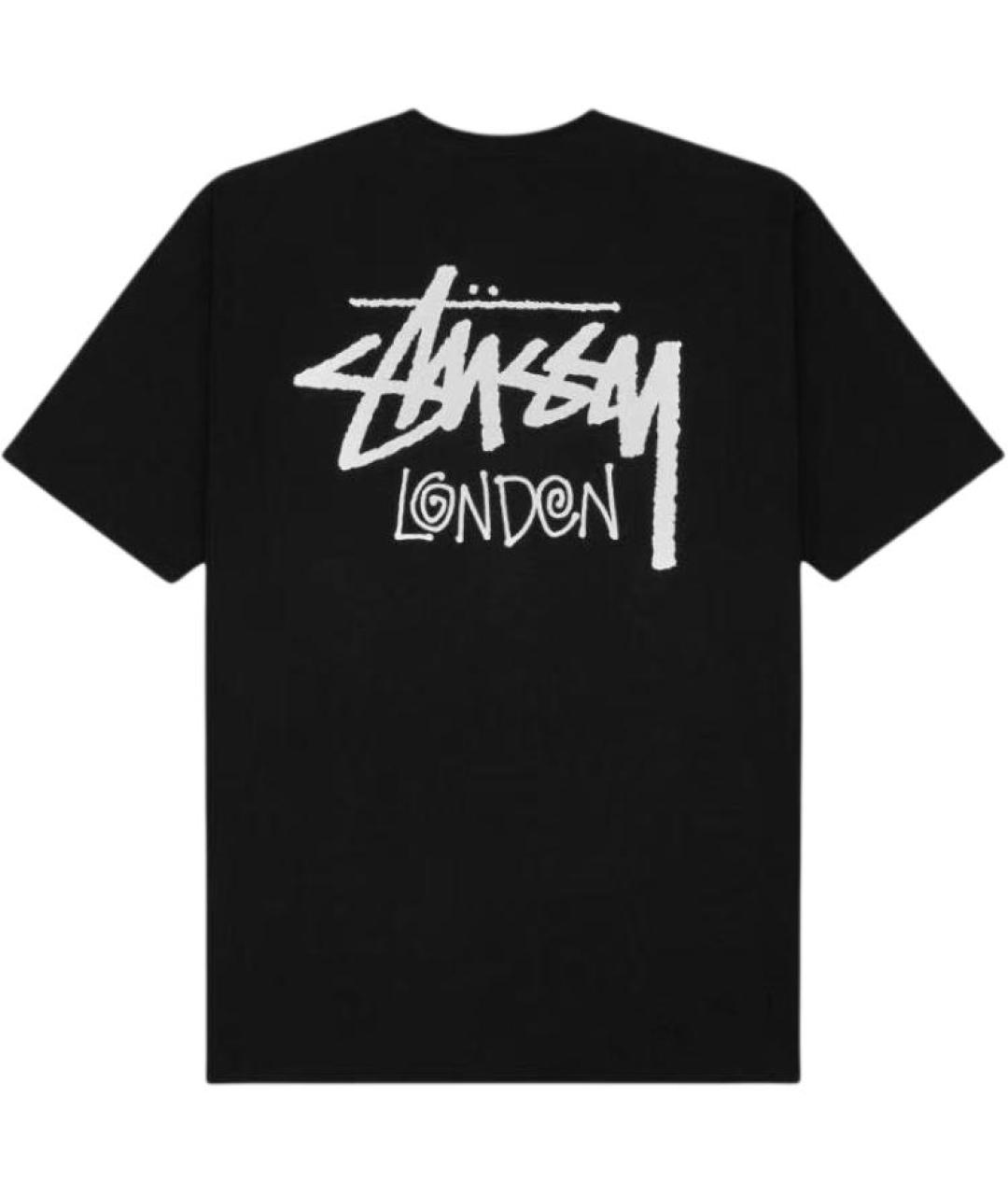 STUSSY Черная футболка, фото 2