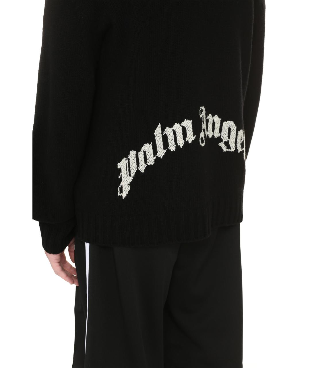 PALM ANGELS Черный шерстяной джемпер / свитер, фото 5