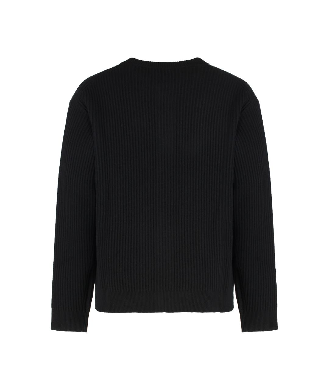 MAISON KITSUNE Черный шерстяной кардиган, фото 2