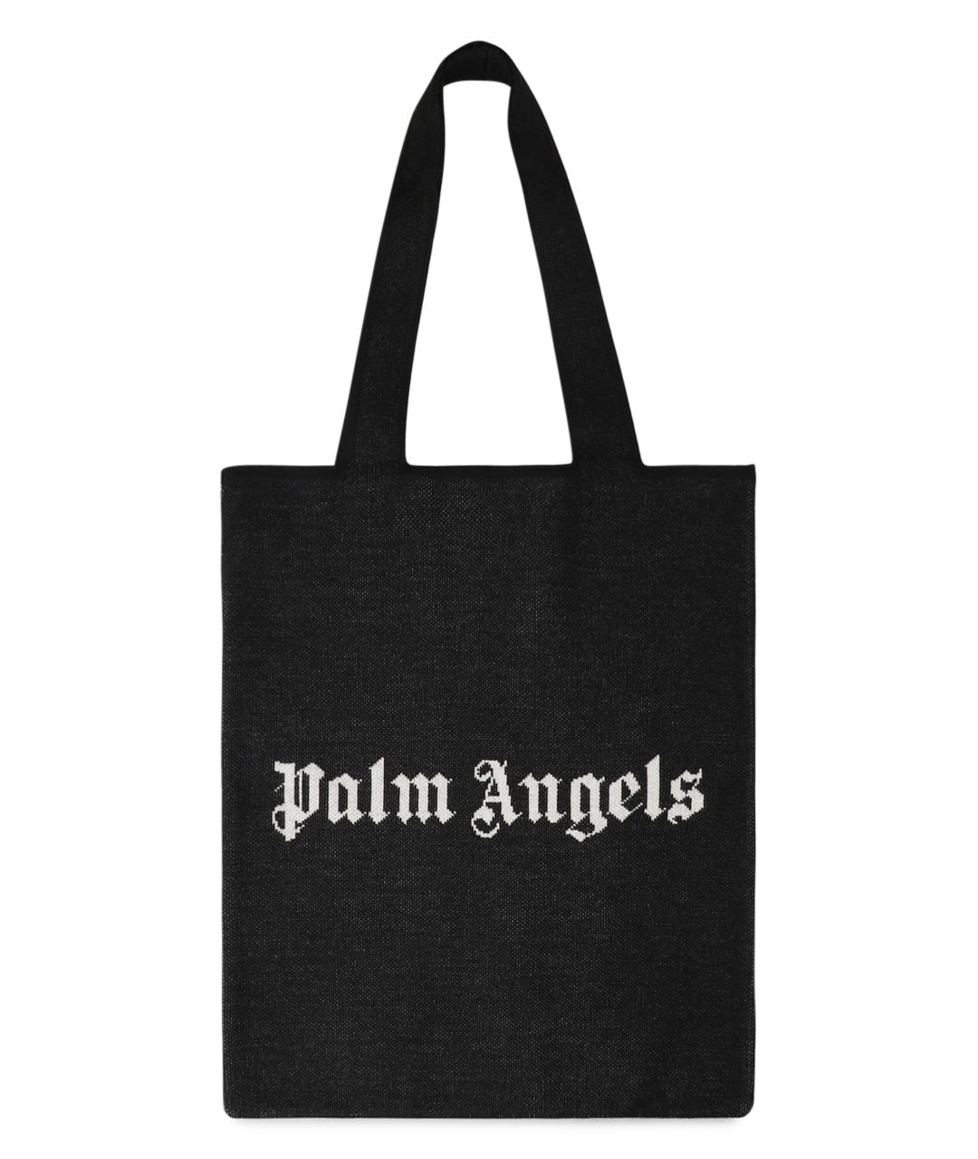 PALM ANGELS Черная тканевая сумка тоут, фото 1