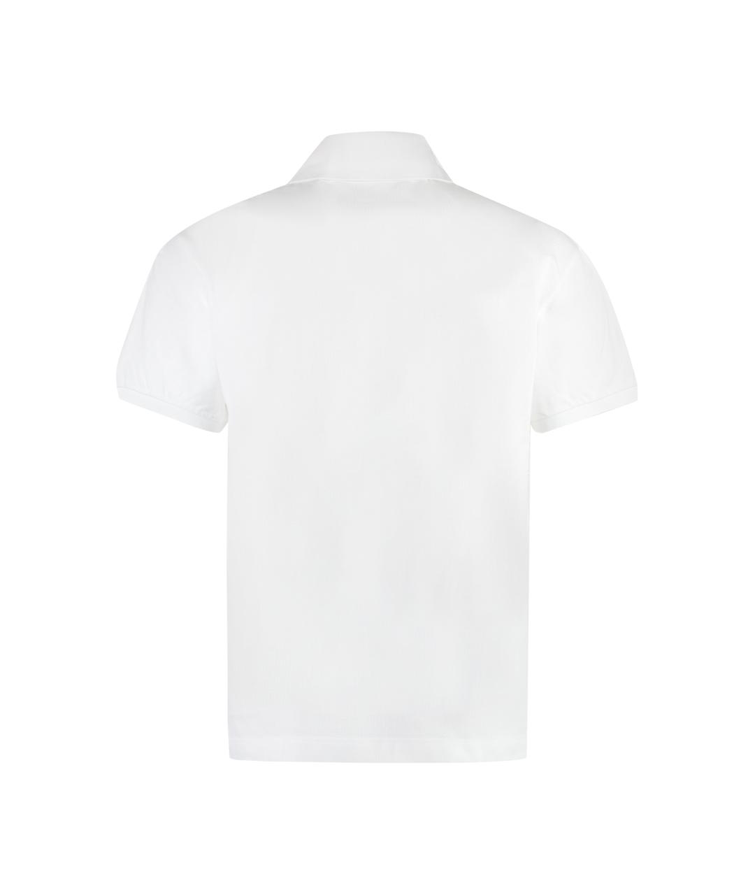 PALM ANGELS Белое хлопковое поло с коротким рукавом, фото 2