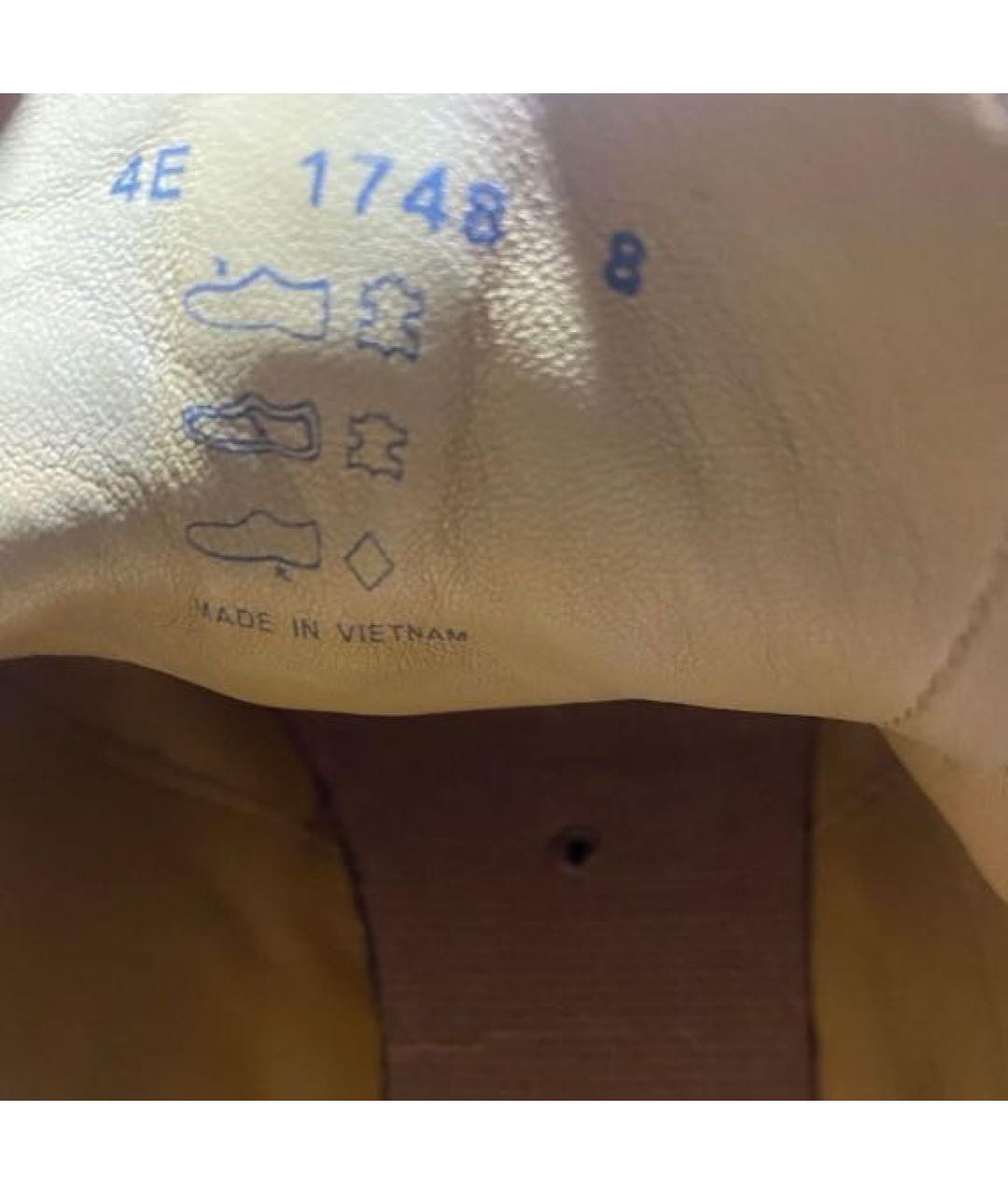 PRADA Белые кожаные низкие кроссовки / кеды, фото 5