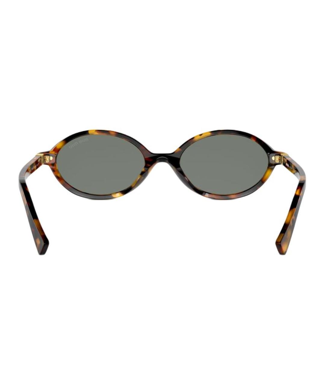 MIU MIU Коричневые пластиковые солнцезащитные очки, фото 5