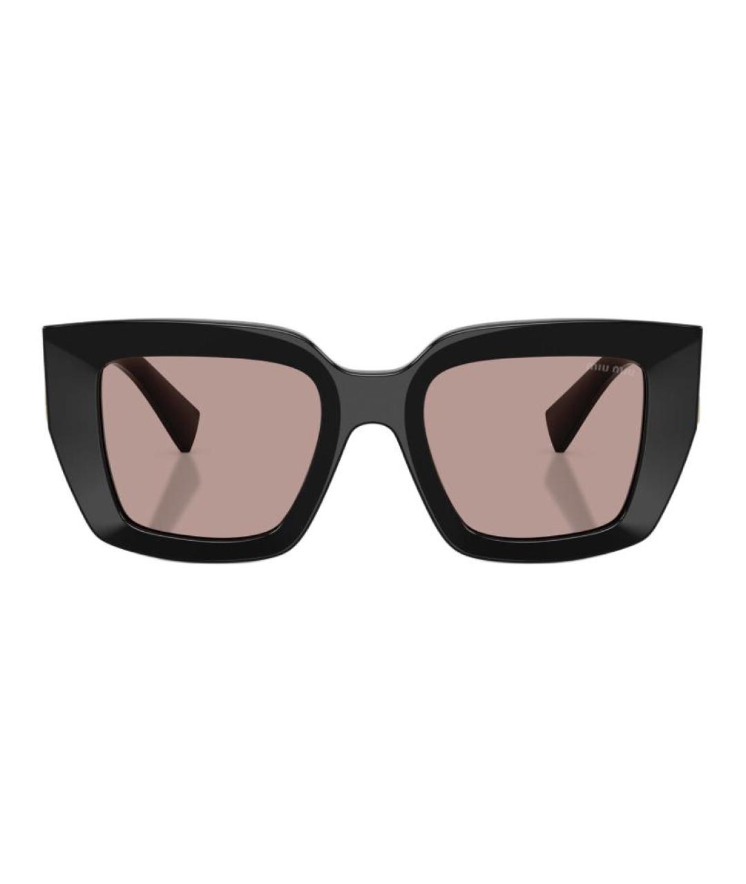 MIU MIU Черные пластиковые солнцезащитные очки, фото 3