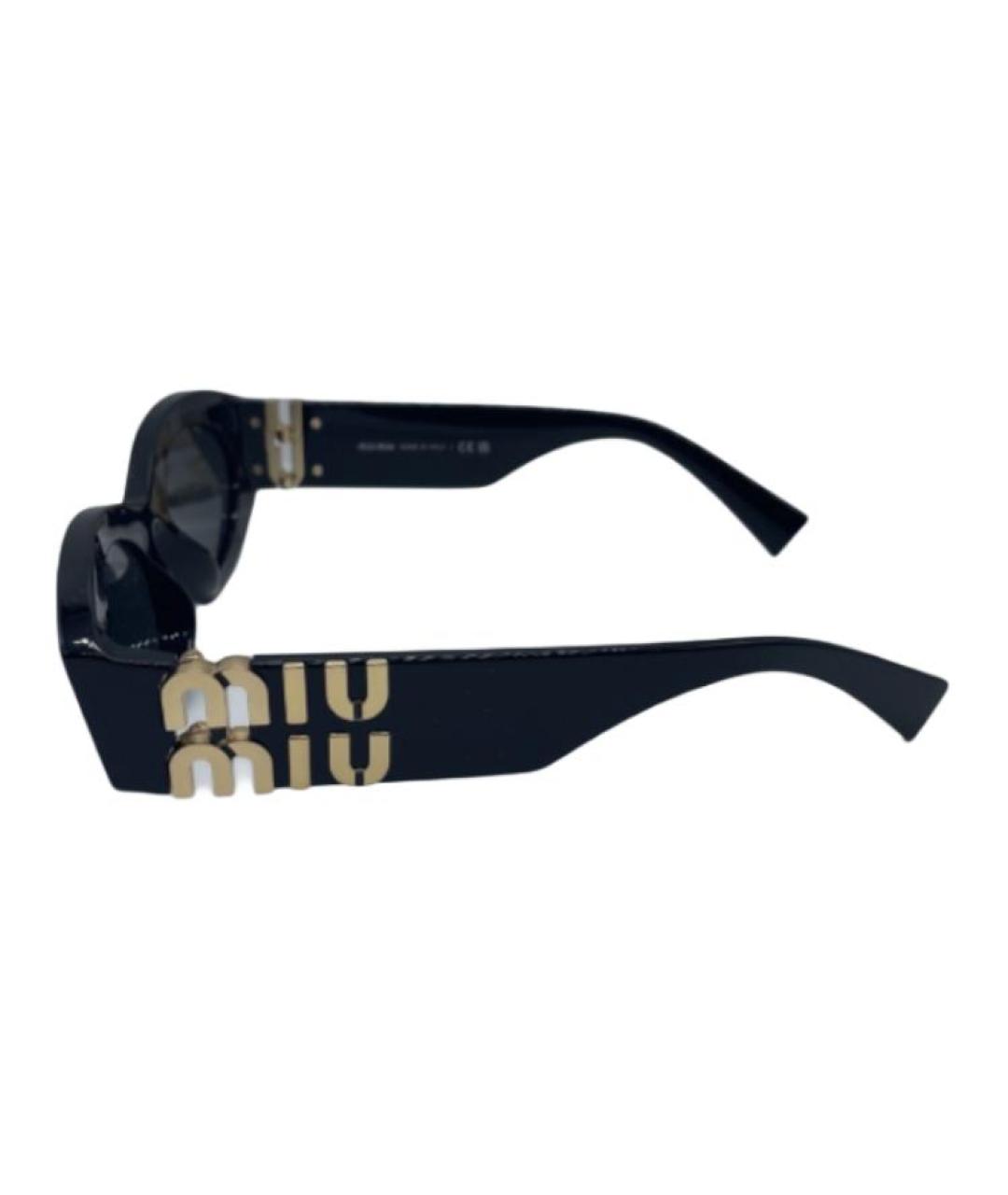 MIU MIU Черные пластиковые солнцезащитные очки, фото 2