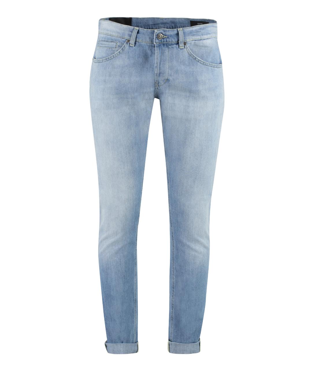 DONDUP Голубые хлопко-эластановые джинсы скинни, фото 1