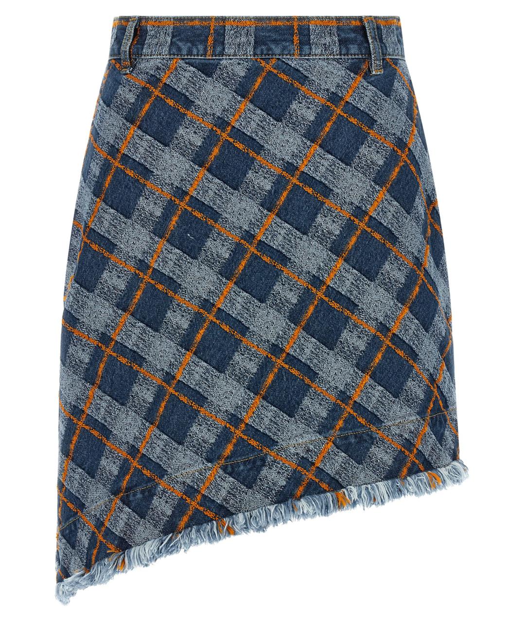 VIVIENNE WESTWOOD Синяя хлопковая юбка мини, фото 1