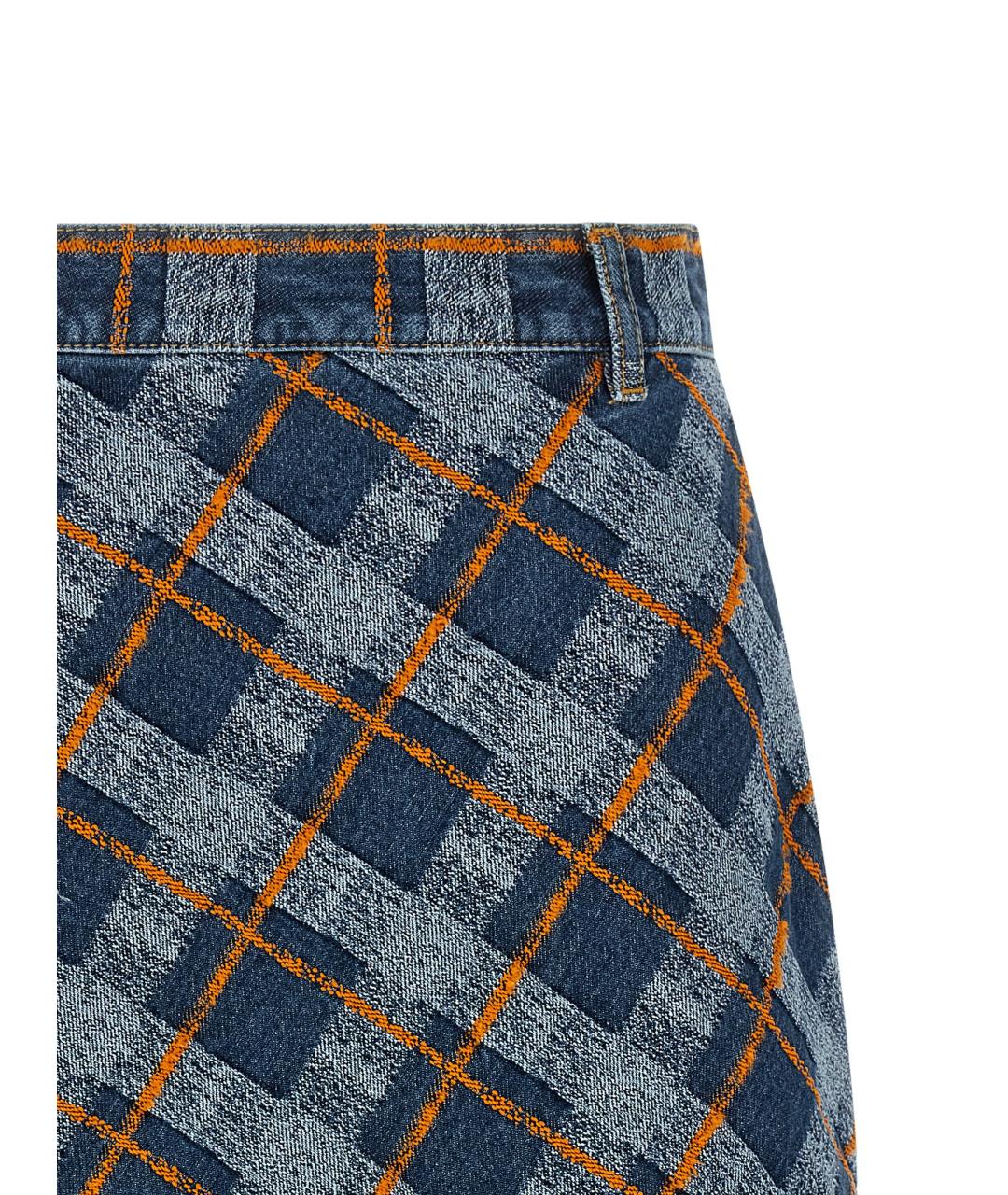 VIVIENNE WESTWOOD Синяя хлопковая юбка мини, фото 3