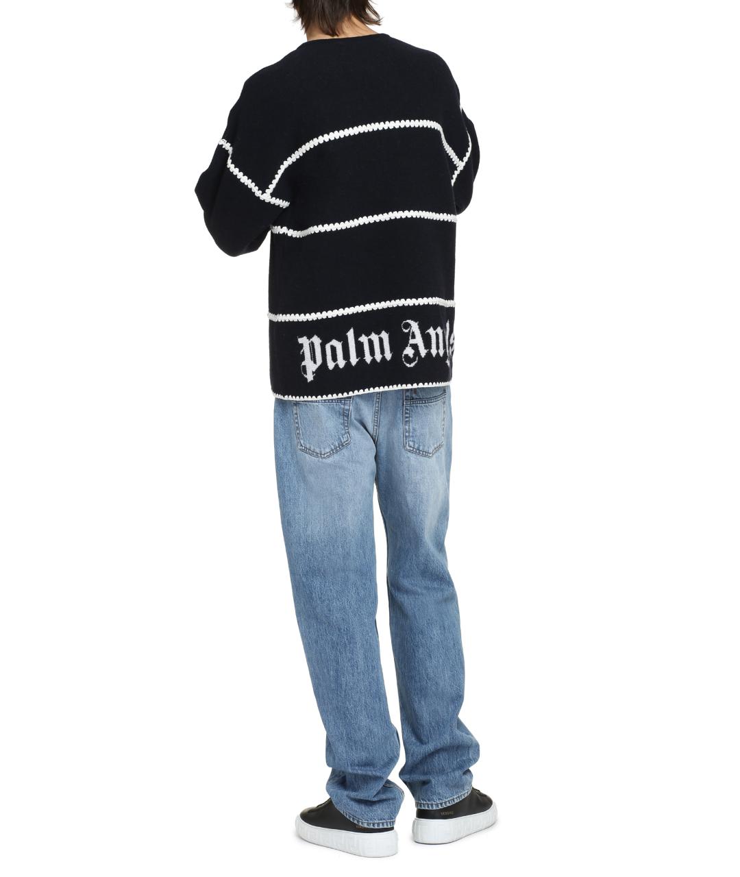PALM ANGELS Синий вискозный джемпер / свитер, фото 4