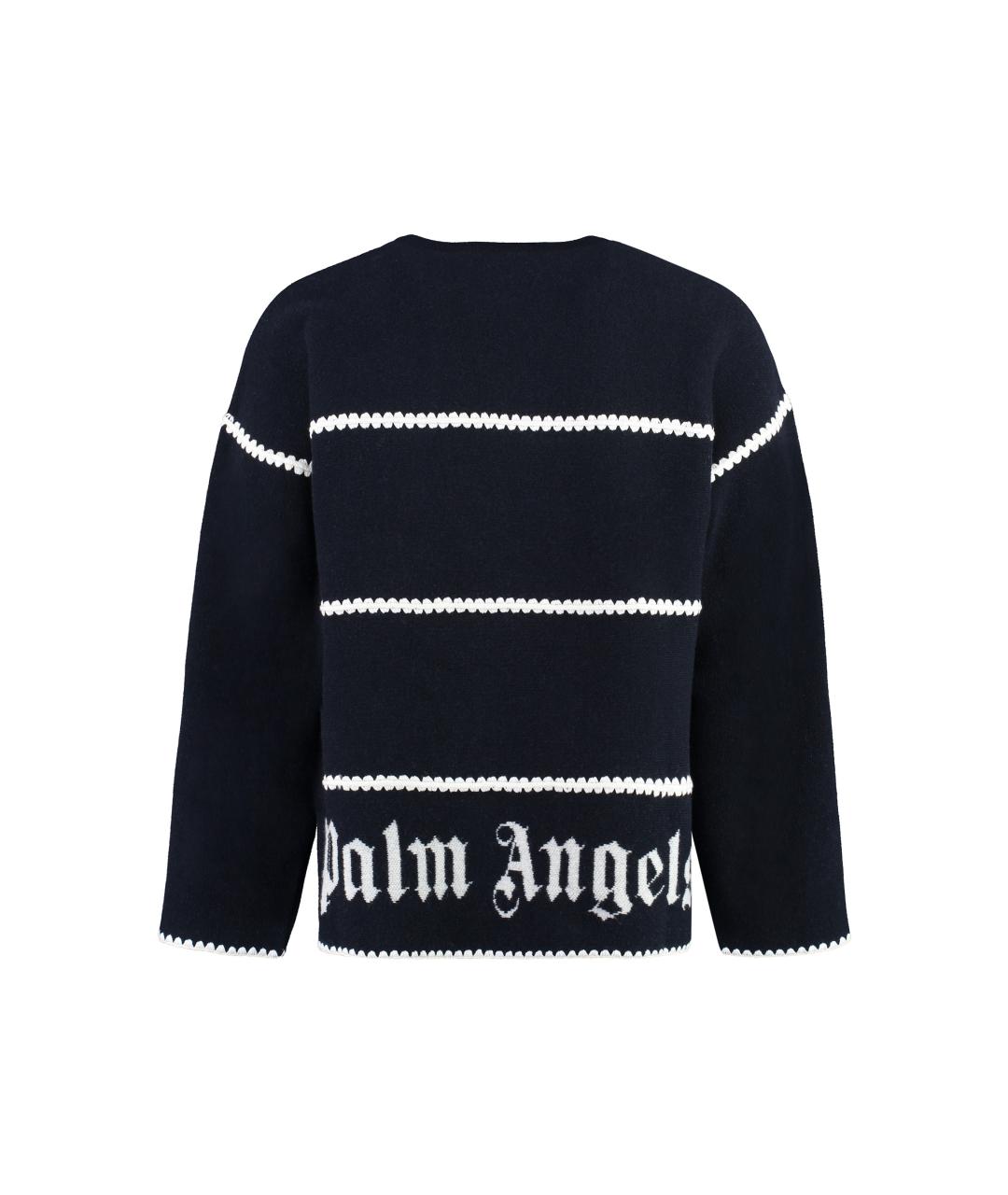 PALM ANGELS Синий вискозный джемпер / свитер, фото 2