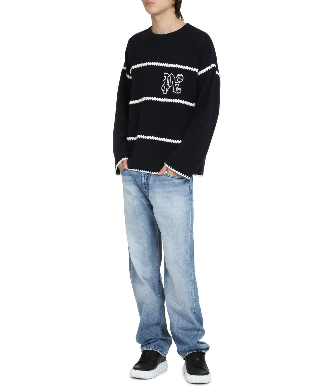 PALM ANGELS Синий вискозный джемпер / свитер, фото 3