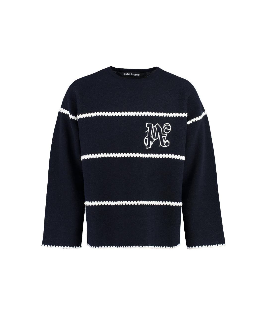 PALM ANGELS Синий вискозный джемпер / свитер, фото 1