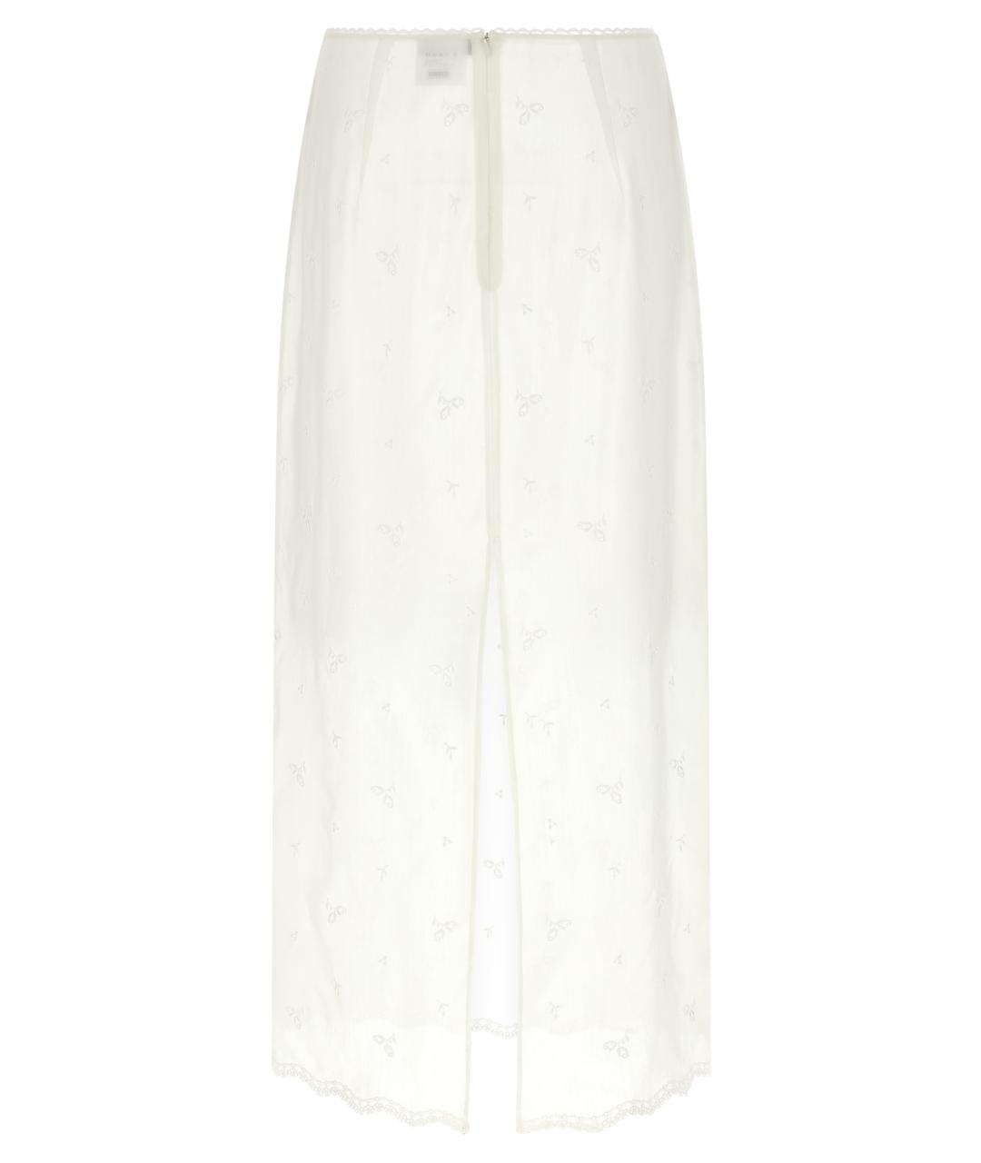 MAGDA BUTRYM Белая полиэстеровая юбка миди, фото 2