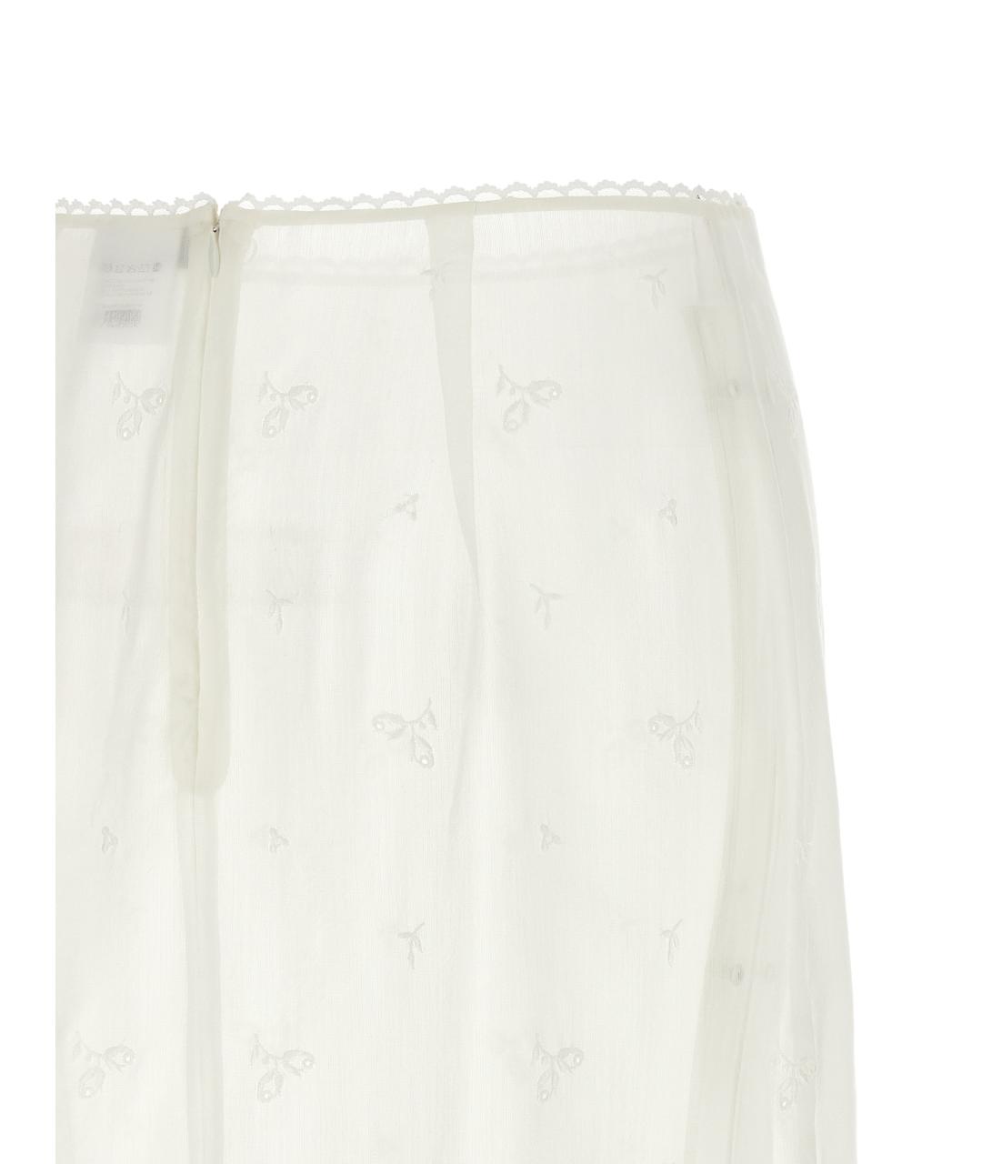 MAGDA BUTRYM Белая полиэстеровая юбка миди, фото 4
