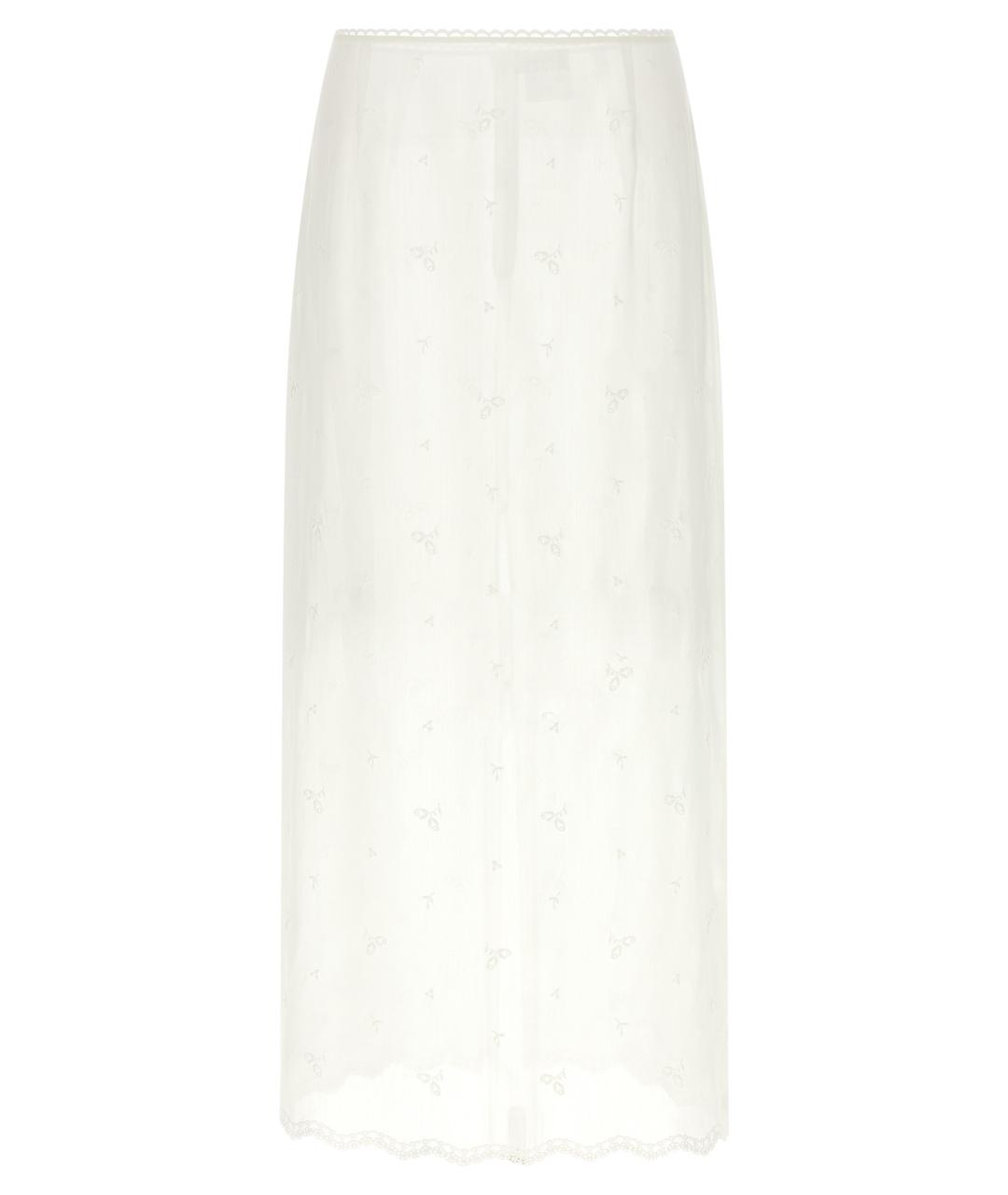 MAGDA BUTRYM Белая полиэстеровая юбка миди, фото 1